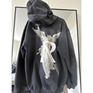 Represent Angel Hoodie Washed Charcoal